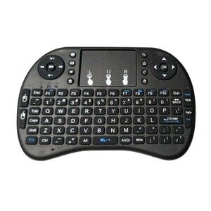 Mini Wireless Keyboard Remote with Touchpad Mouse Black Handheld QWERTY i8 Form